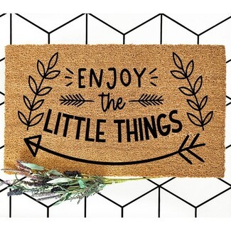 Doormat Inspirational Door Mat with Curved Arrow Border Art