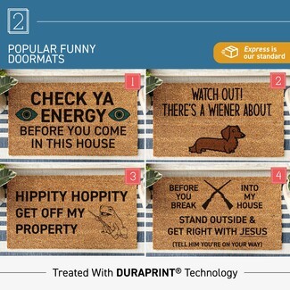 Doormat Quirky Coarse Texture for Statement Porch Rug Styling