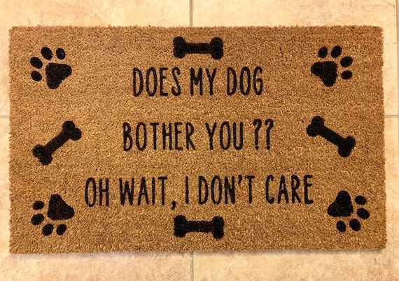Doormat Rustic Coir Like Fiber for Pet Lover Entryway Decor