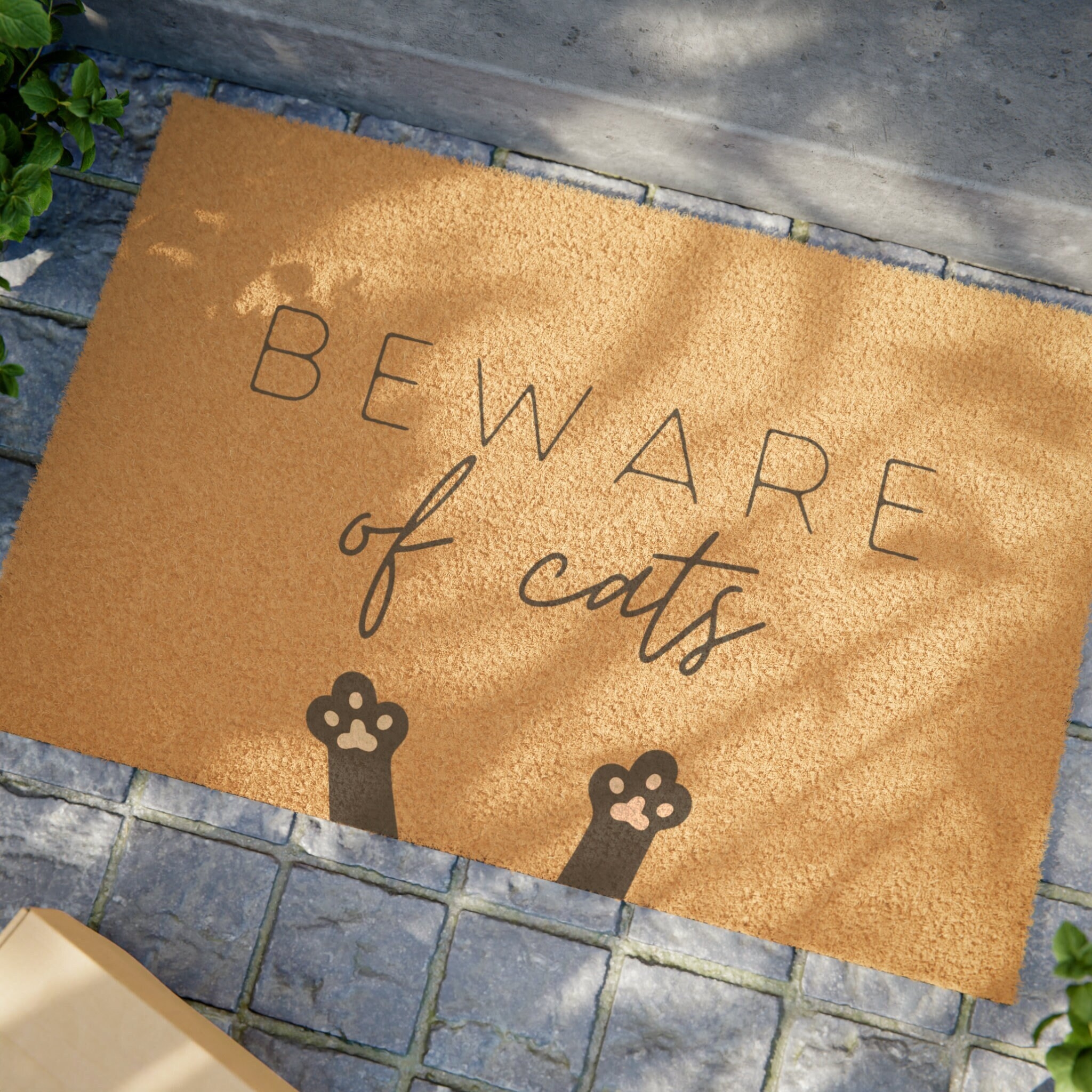 Doormat Script Typography for Personalized Pet Entryway Mat