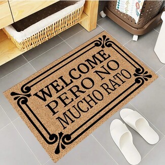 Doormat Spanglish Welcome Mat with Humorous Spanglish Text