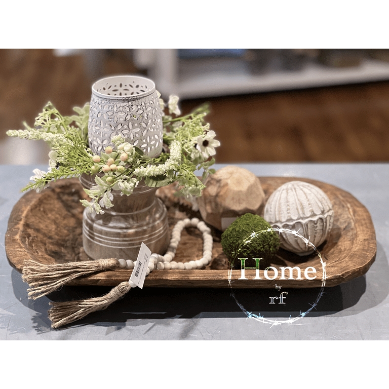 Dough Bowl Featuring Layered Textures and a Beaded Tassel Accent