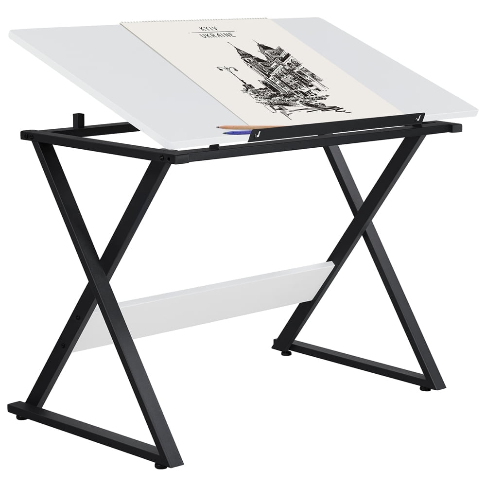 Drafting Desk Tilting Tabletop Modern Workstation