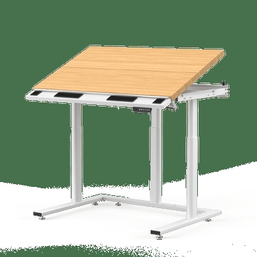 Drafting Table Motorized Tilt White Triad Base Station