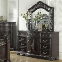 Dresser And Mirror Filigree Cutouts Arched Filigree Mirror