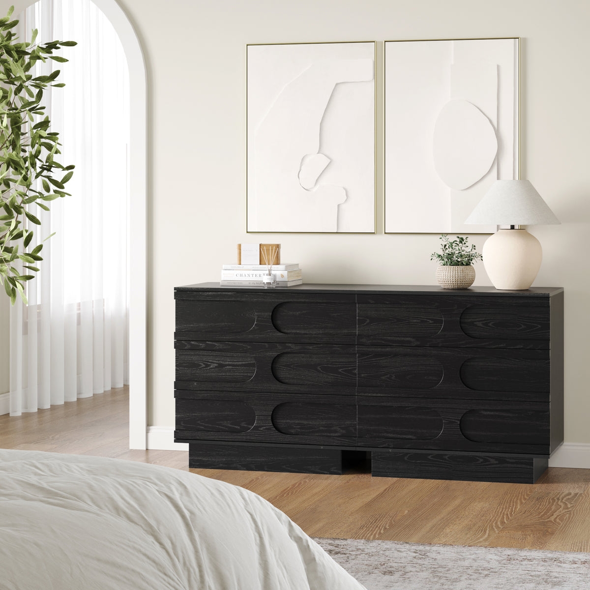 Dresser Arched Drawer Fronts Matte Black Arched Dresser