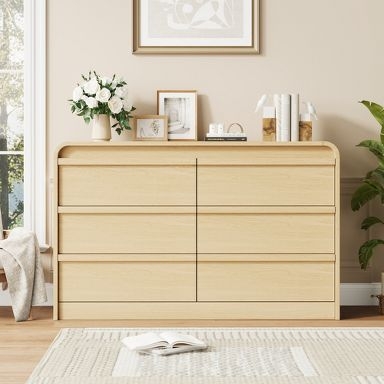 Dresser Arched Frame Natural Oak Finish Dresser Chest