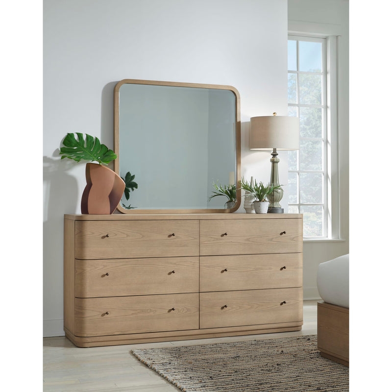 Dresser Buff Cream Radius Edges Japandi Bedroom Furniture