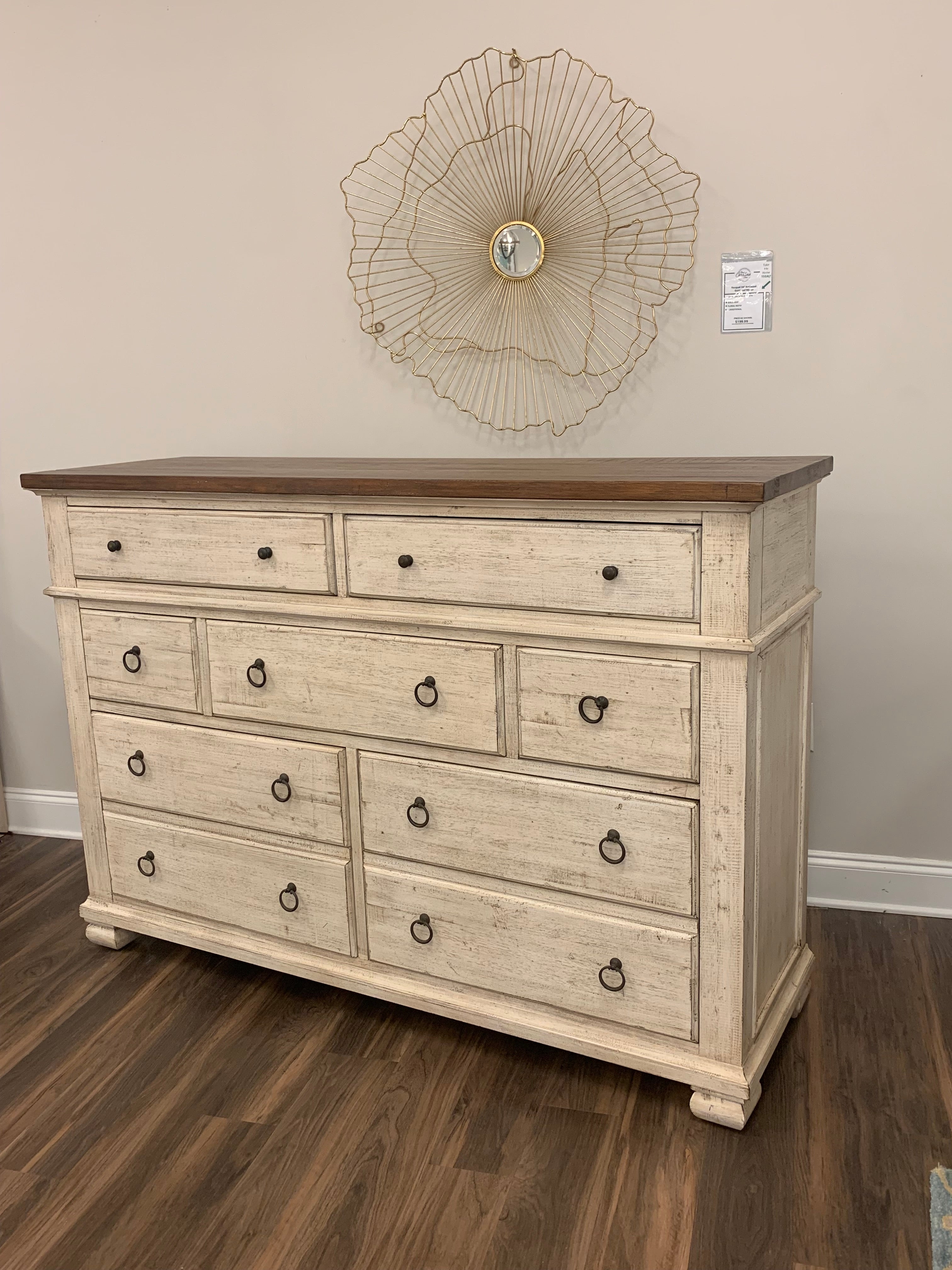 Dresser Nine Drawer Mahogany Savannah 9-Drawer Dresser