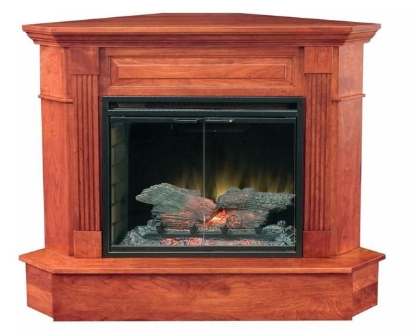 Electric Fireplace Traditional Mantel with Faux Brick Lining
