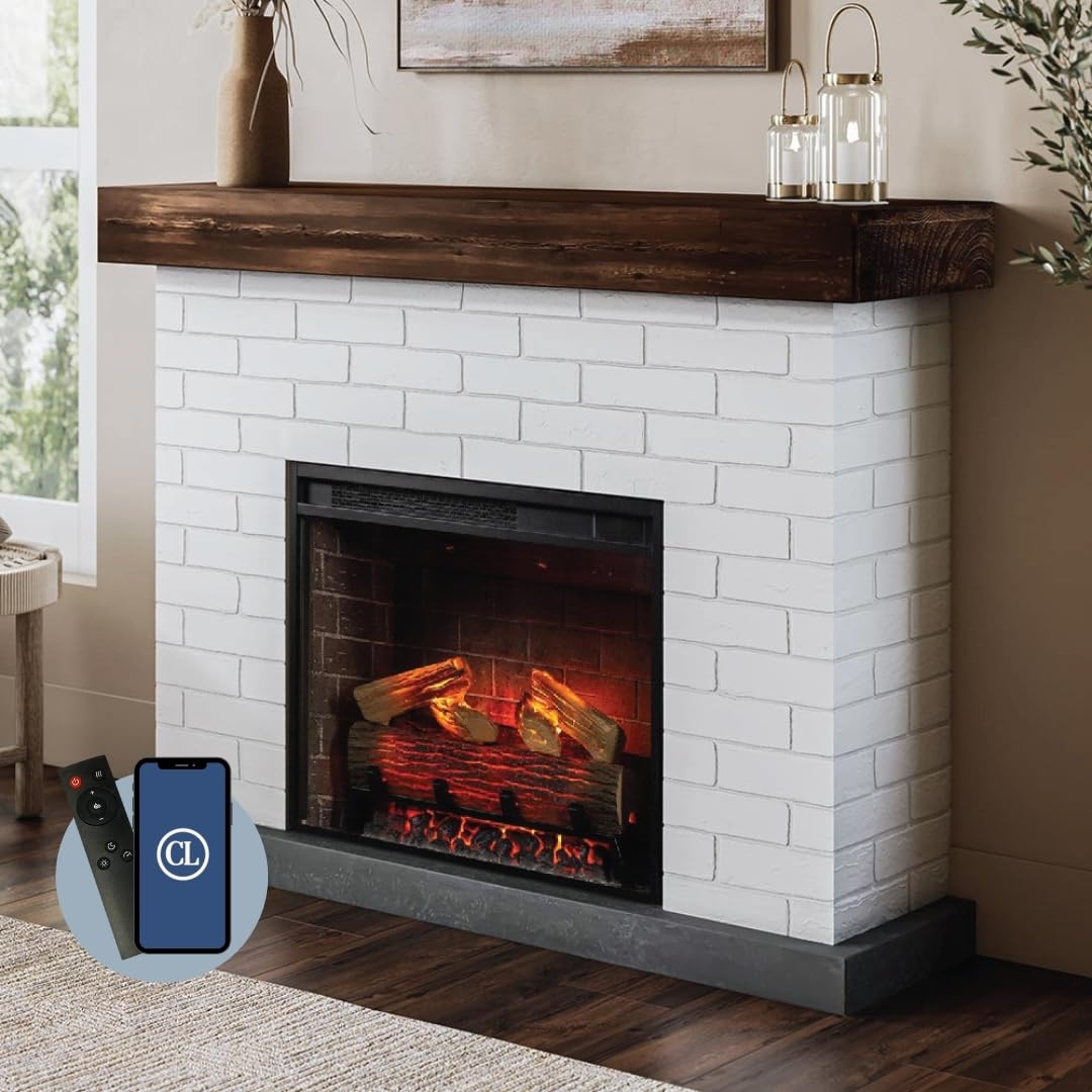 Electric Fireplace With Smart WiFi Enabled App Mantel