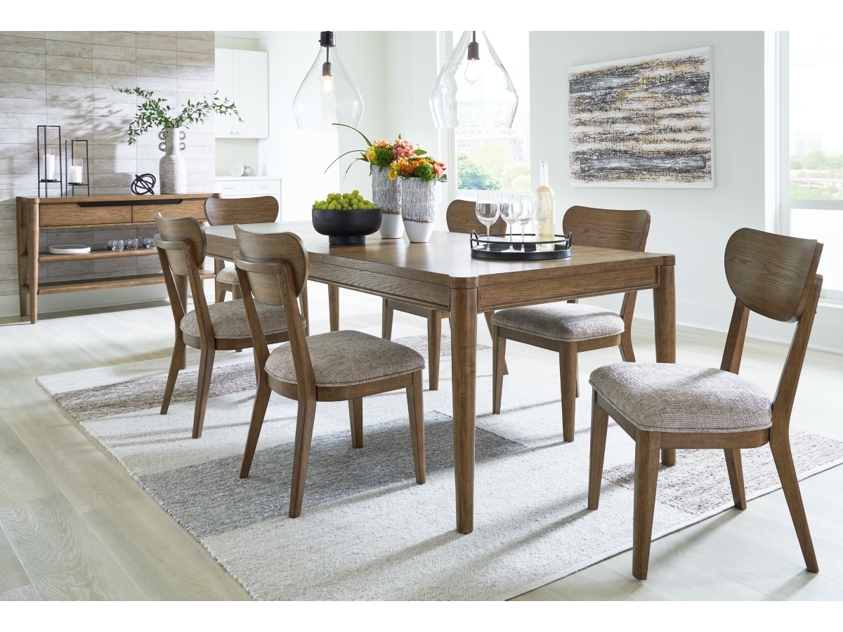 Elegant Dining Room Set with Curved Back Chairs and Glass