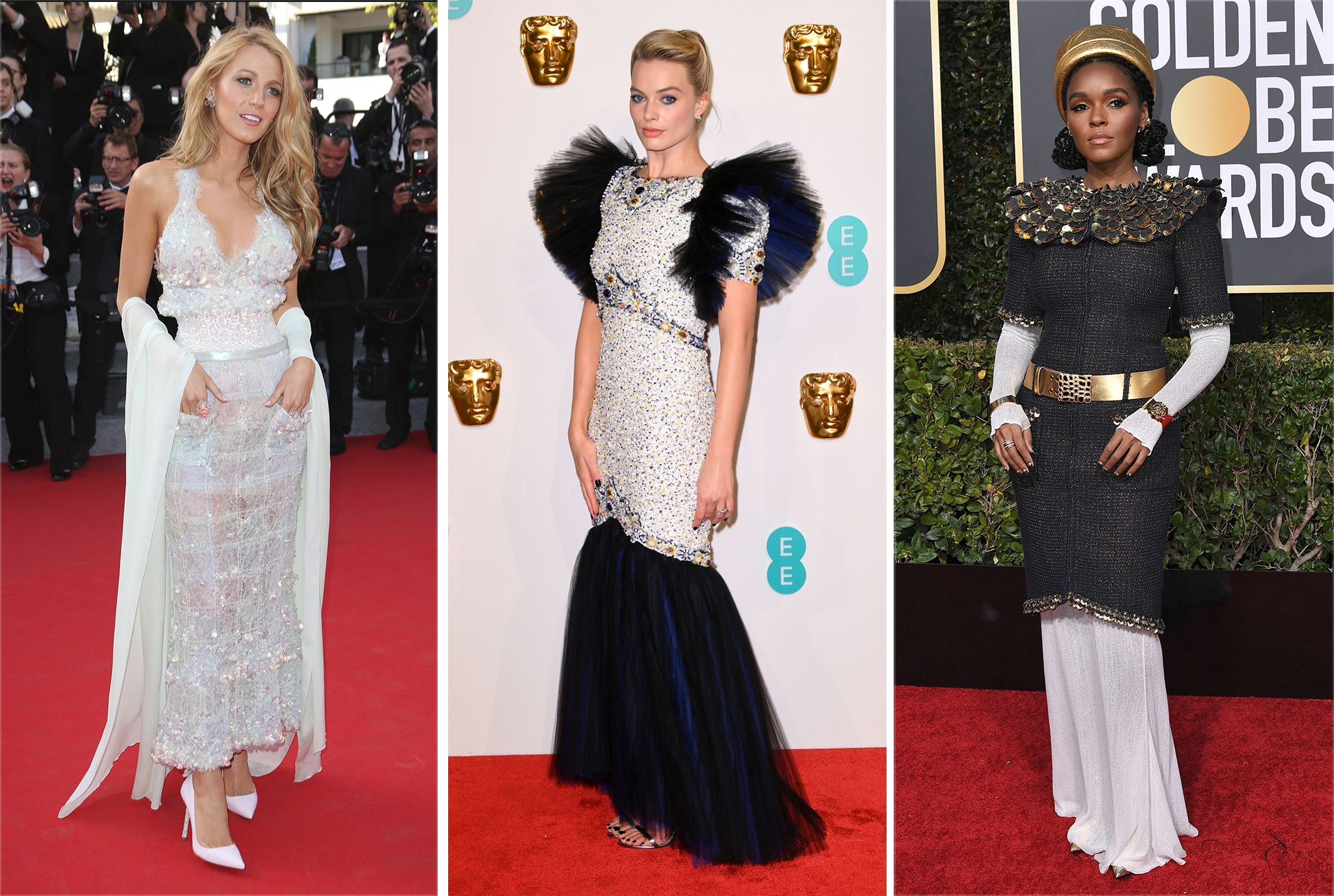 Evening Gown Statement Shoulders Chanel Red Carpet Style