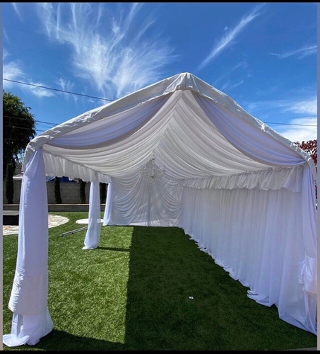 Event Canopy with Ruched Ceiling and Gathered Valance
