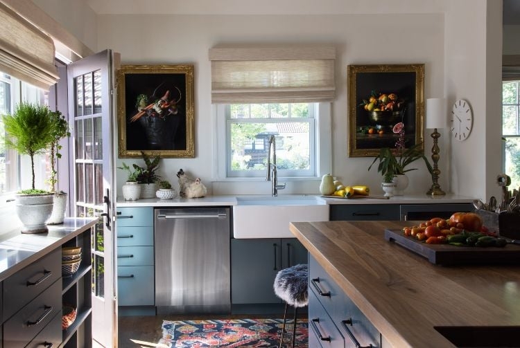 Farmhouse Kitchen Ornate Art Teal Farmhouse Kitchen Ideas