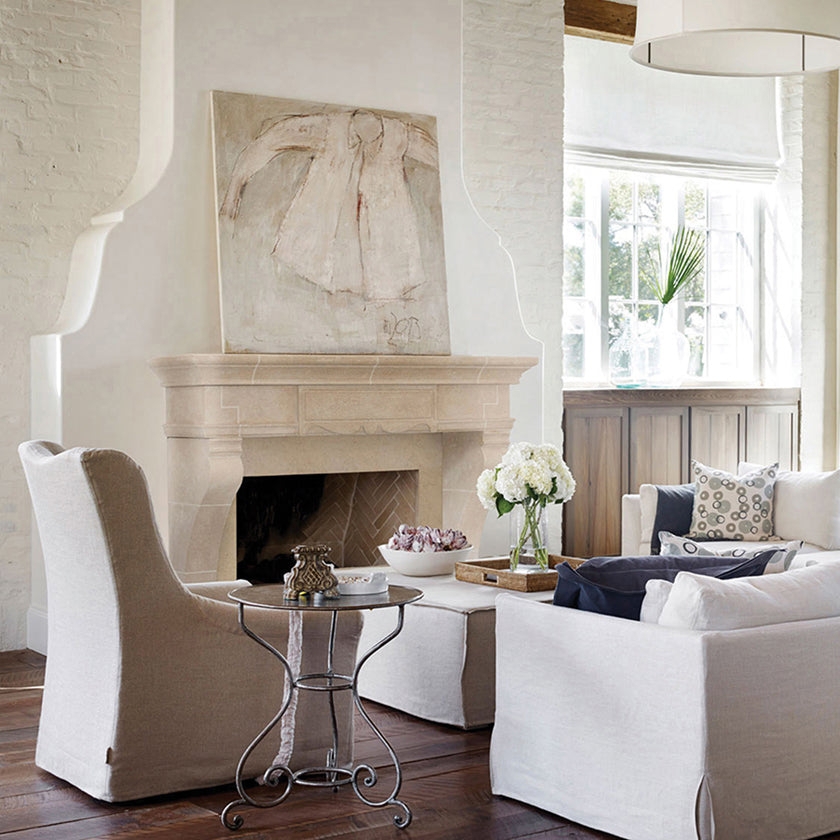 Fireplace Mantel Scalloped Chimney Breast Design