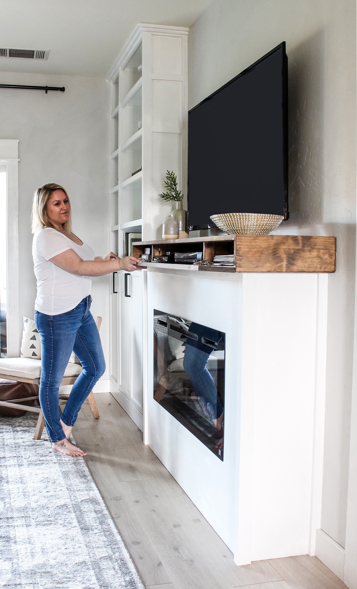 Fireplace Mantel With Storage