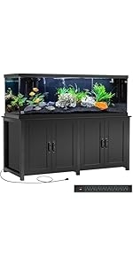 Fish Tank Stand: Wide Black Shaker Storage Base Cabinet