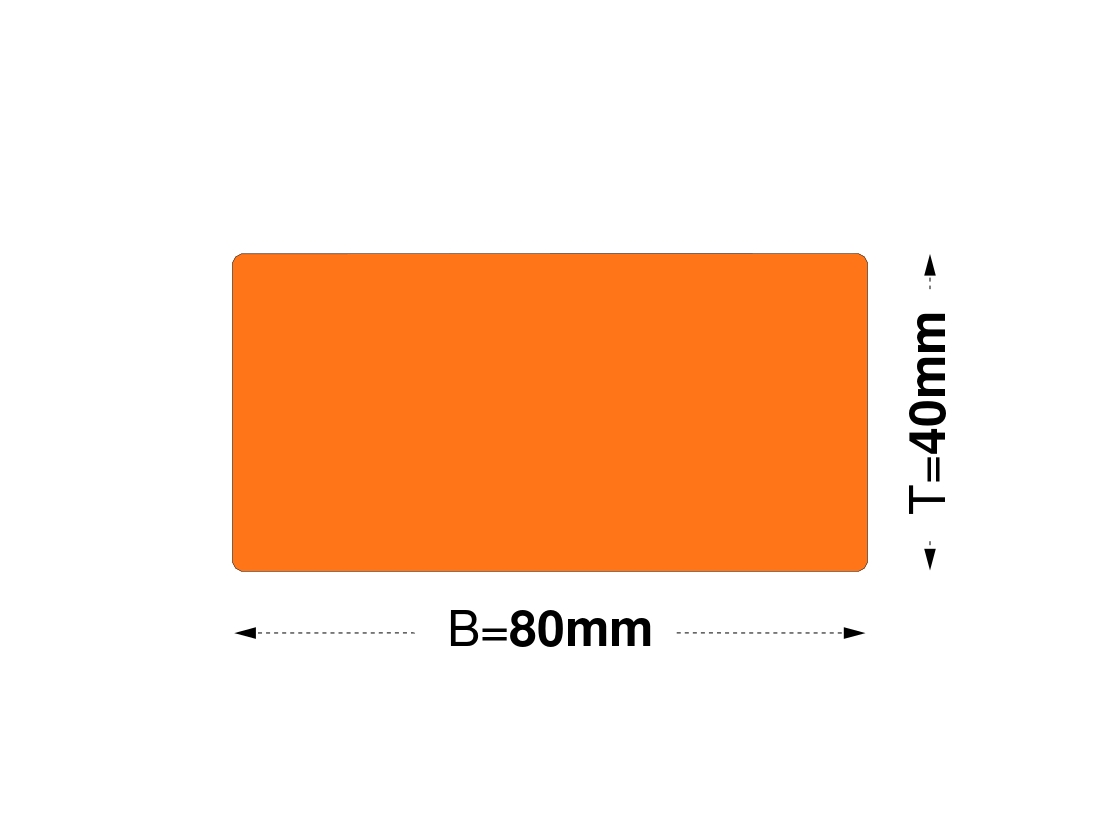 Flat Bar Rounded Edges 80x40 Flat Bar Profile Diagram