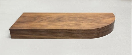 Floating Shelf Curved Edge Thick Walnut Grain Corner
