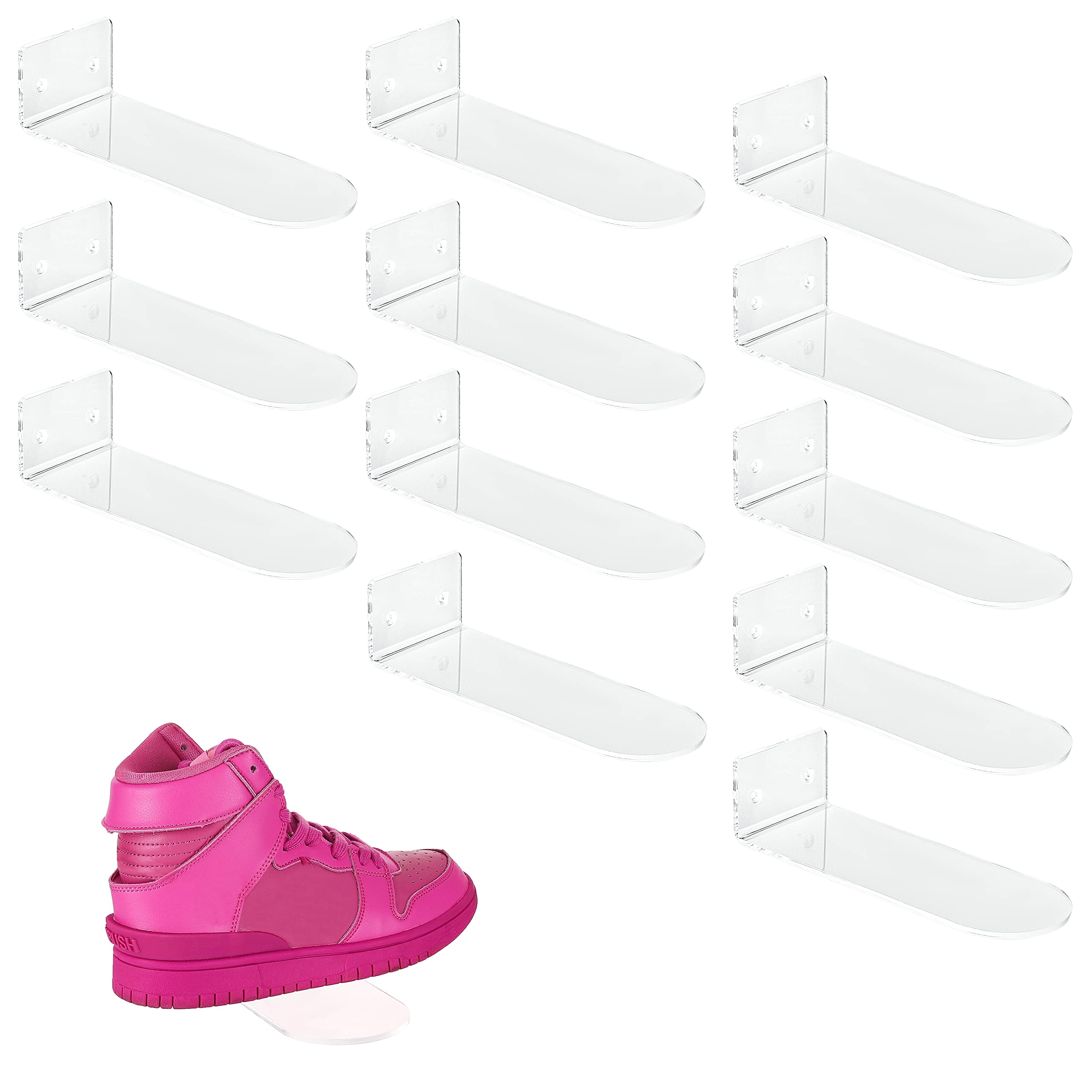 Floating Shelf: Levitating Effect Acrylic 12 Piece Display Set