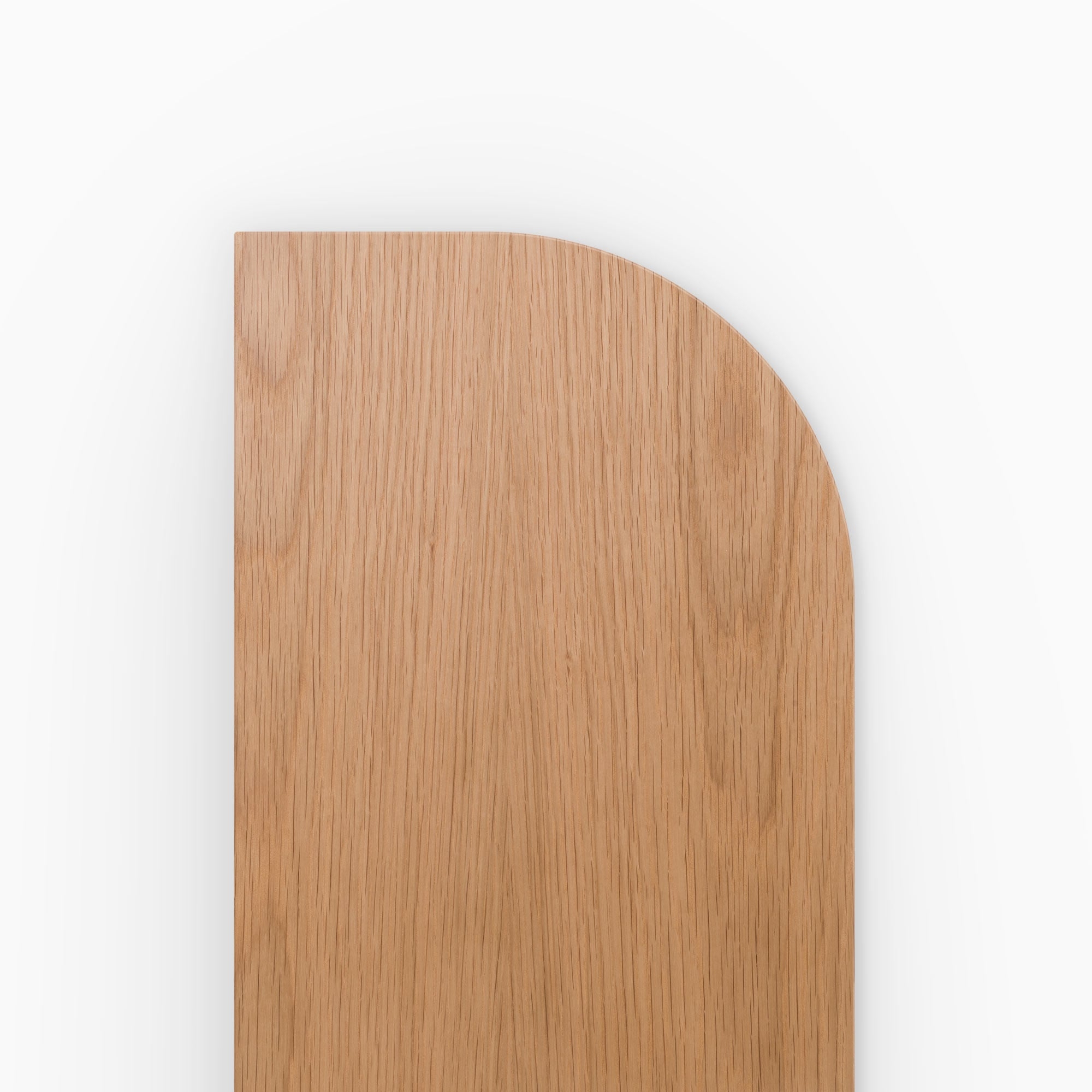 Floating Shelf Radius Corner Slim White Oak Ledge