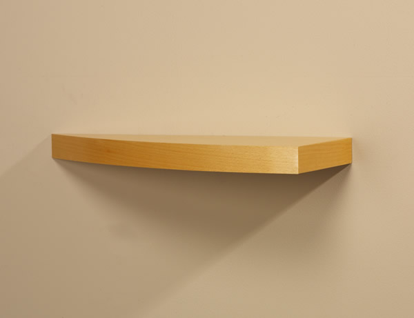 Floating Shelf Thick Profile Scandinavian Wood Ledge