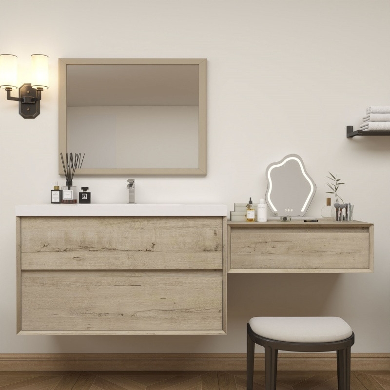 Floating Vanity Set with Staggered Modern Design