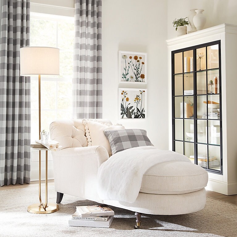 Floor Lamp With Marble Insert And Slim Gold Reading Light