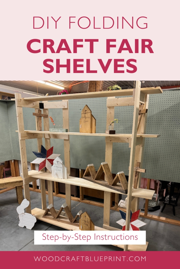 Folding Shelves Slatted Supports Craft Fair Shelves