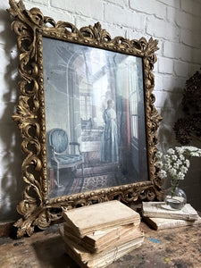 Framed Print: Interior Narrative and Baroque Carved Border