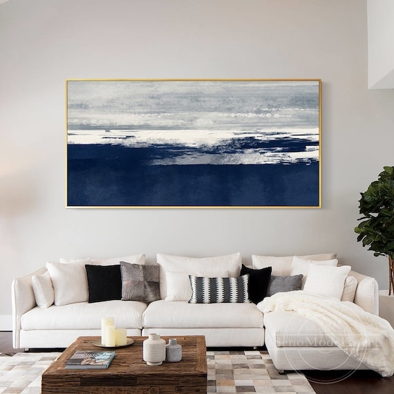Framed Wall Art showcasing Silver Impasto Texture and Art Decor