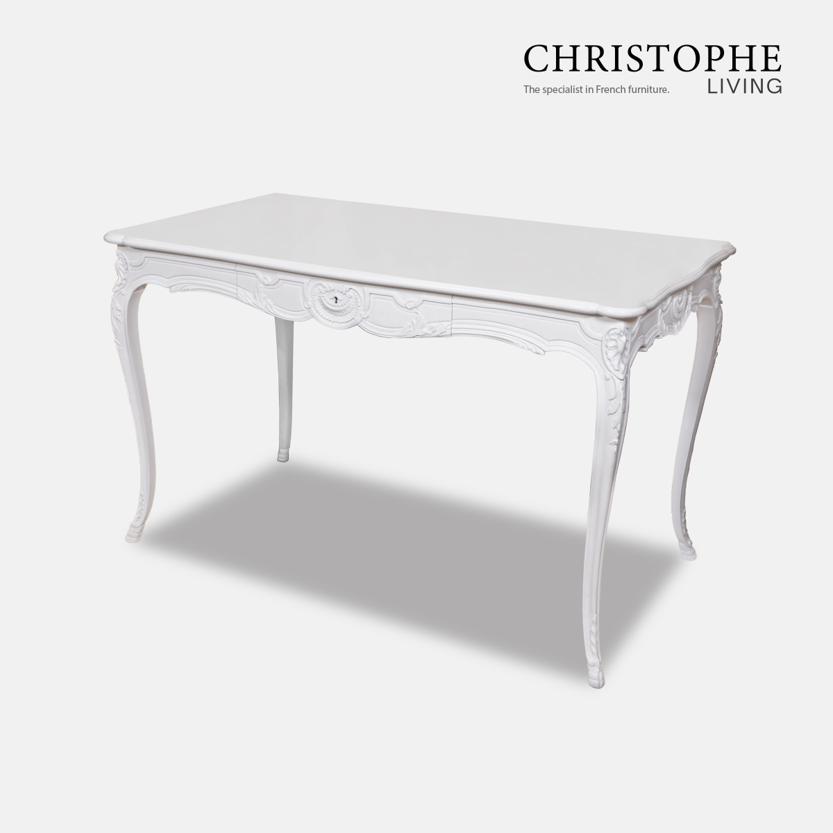 French Country Desk Provincial White