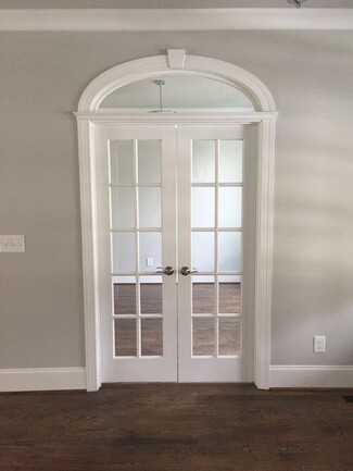 French Doors: Arched Transom Ten Lite White Interior
