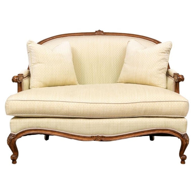 French Sofa and Bench Cushion with Louis XV Style Seating