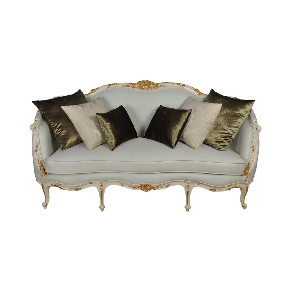French Sofa plus Six Cabriole Legs Antique Style French Sofa