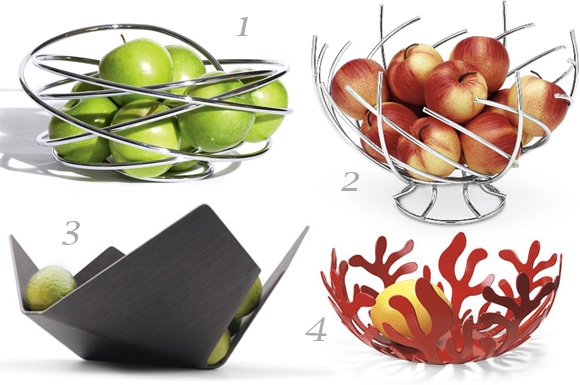 Fruit Bowl: Coral Inspired Cutouts in Geometric Wire Frame
