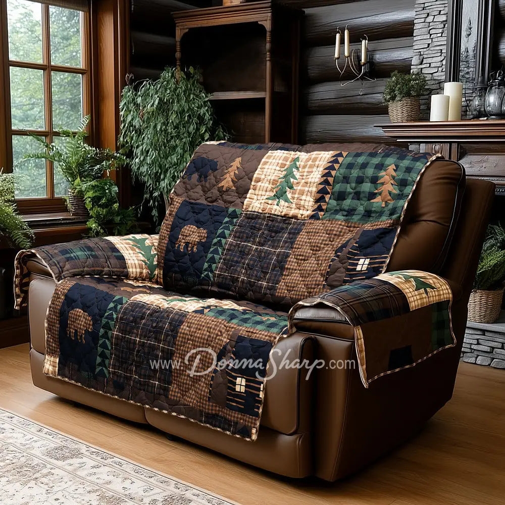 Furniture Protector with Wildlife Patchwork Quilt