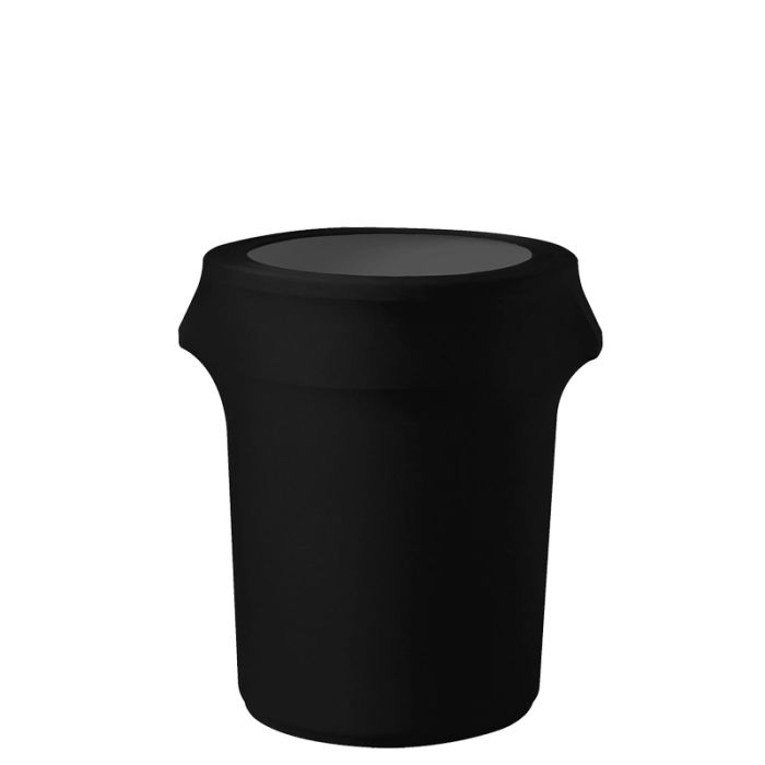 Garbage Can Cover: Tight Fit Matte Black Minimalist Slipcover