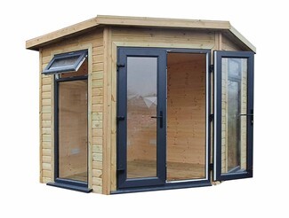 Garden Room: Pressure Treated Timber Modern Corner Garden Room
