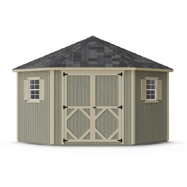Garden Shed: Crossbuck Panels for a Backyard Corner Storage Unit