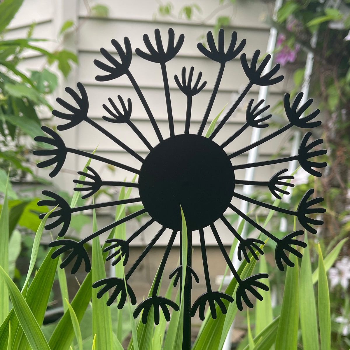 Garden Stake: Laser Cut Silhouette Whimsical Garden Metalwork