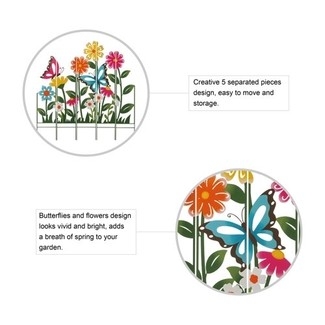Garden Stakes: Modular Garden Border Set with Butterfly Motifs