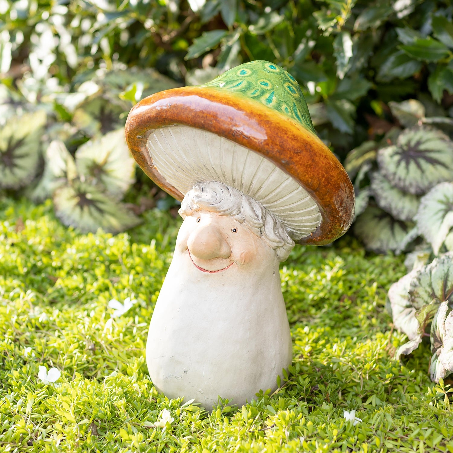 Garden Statue: Garden Character Art Dual Toned Cap Statue