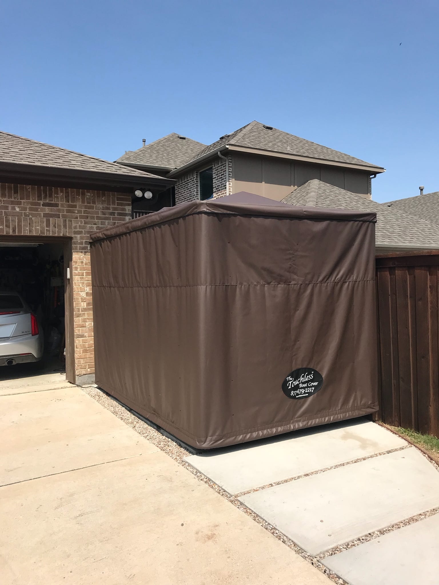 Golf Cart Cover: Touchless Chocolate Brown All-Weather Guard
