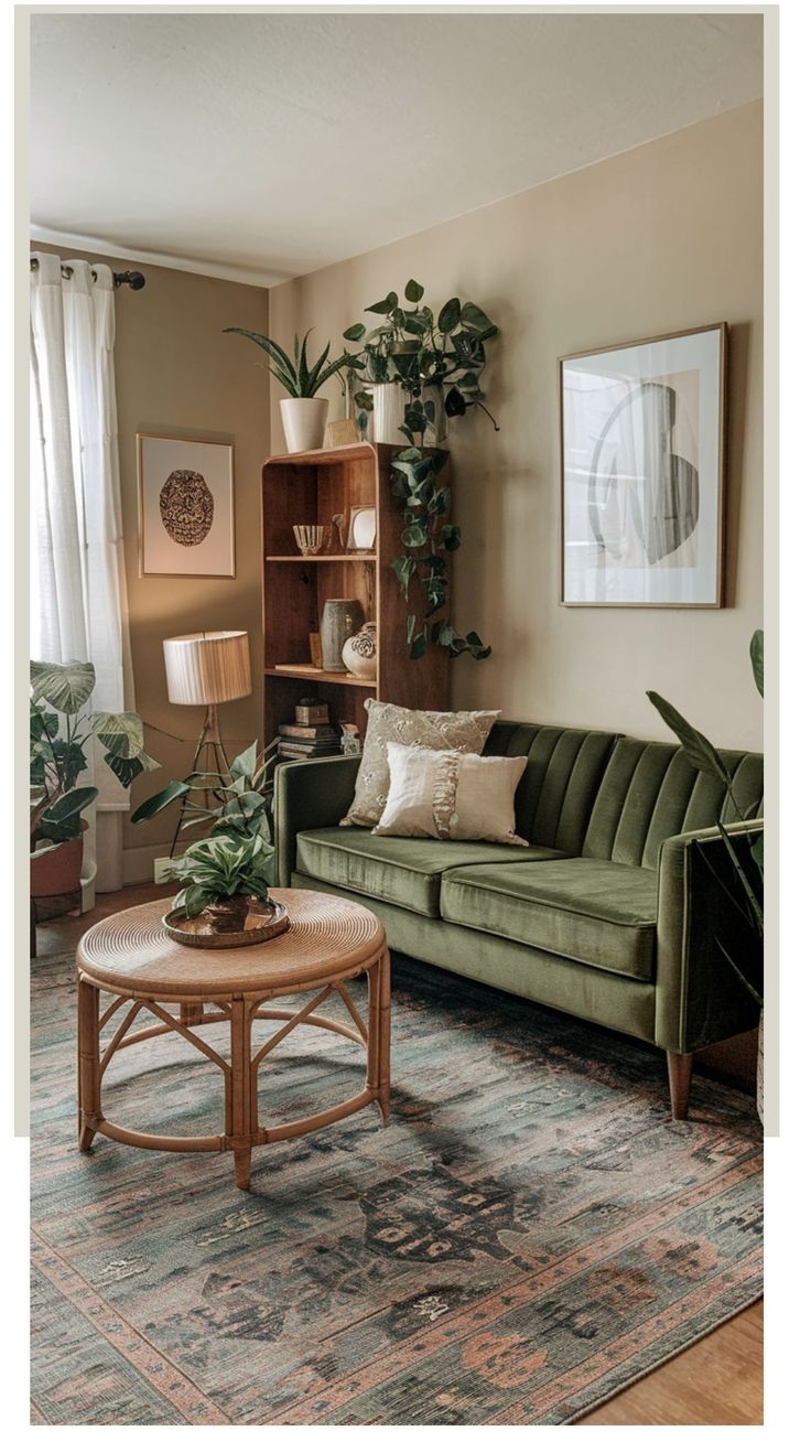 Green Sofa Forest Green Velvet Rattan Round Table