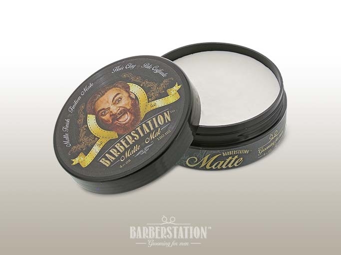 Grooming Jar with Matte Black Finish and Bearded Man Logo