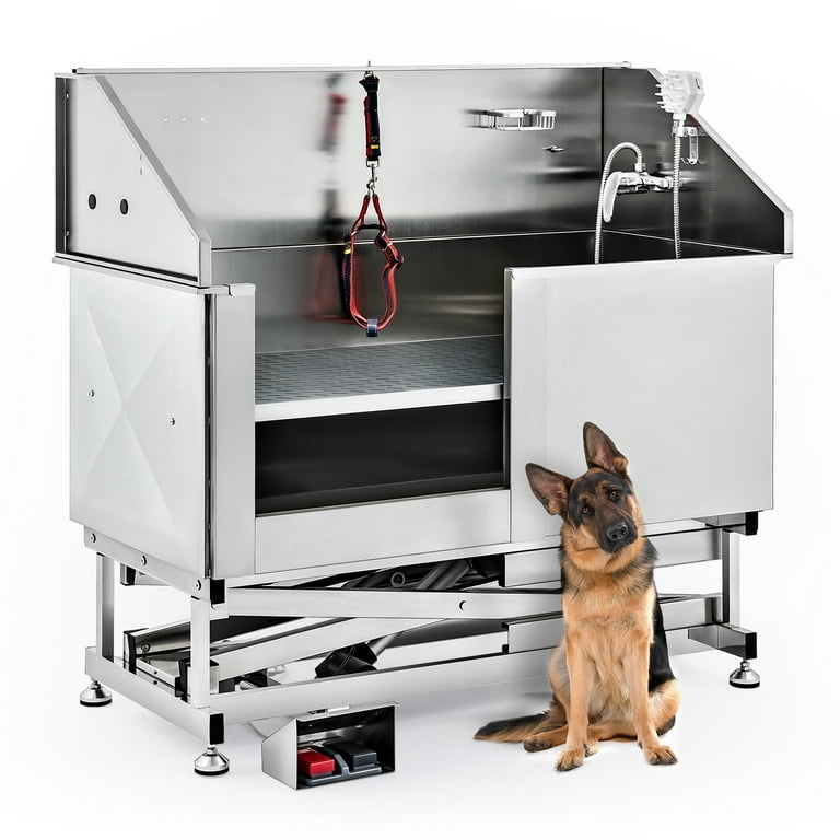 Grooming Tub with Electric Scissor Lift for Electric Dog Grooming