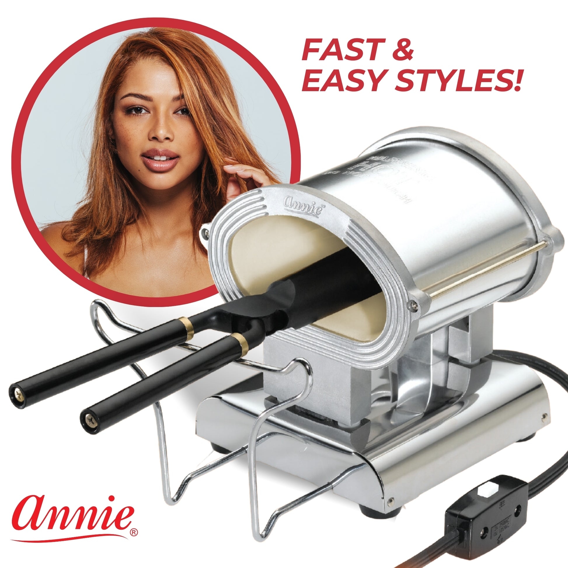 Hair Tool Heater: Chrome marcel iron heating station with dual rack