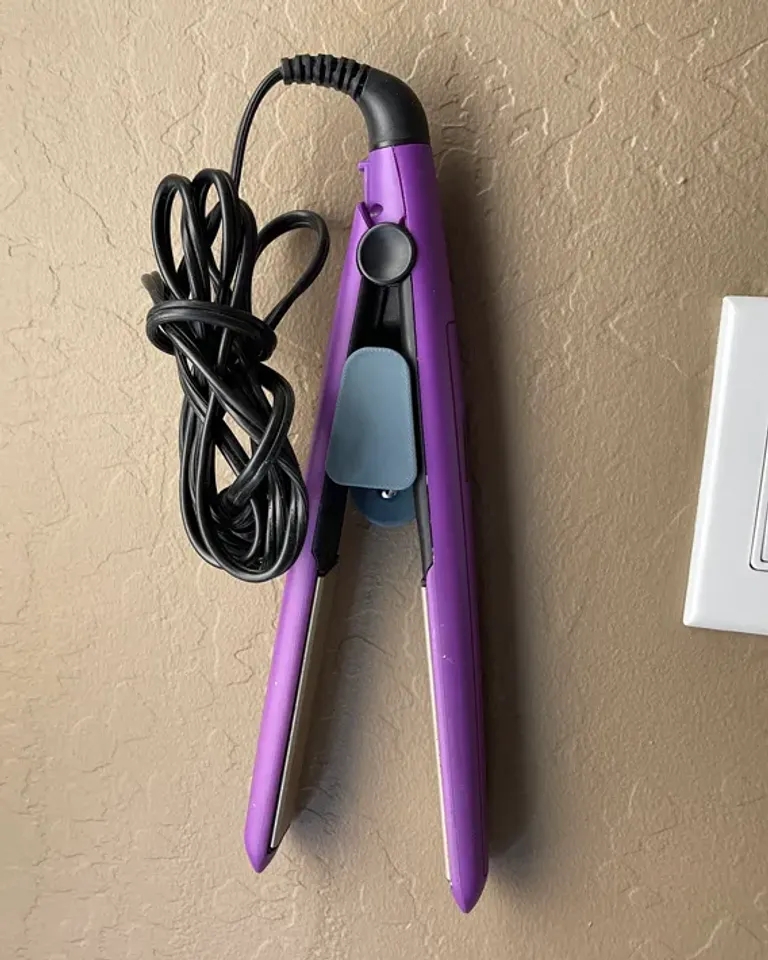 Hair Tool Holder: Slate blue grey minimalist hair tool organizer